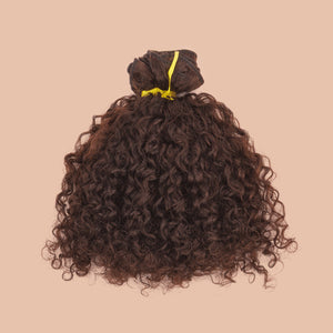 Cabelo Curly 30cm com Tecimento (100g) Chocolate
